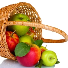 apples, wicker, basket