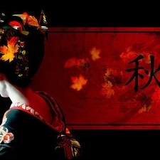 geisha, autumn
