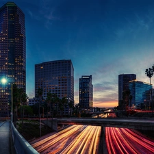 Way, skyscraper, State of California, Los Angeles, The United States
