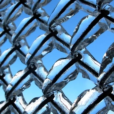 icy, fence