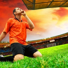 grass, footballer, Stadium