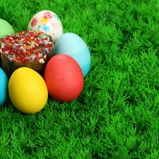 Green, grass, eggs, Easter, color
