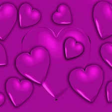 purple, hearts