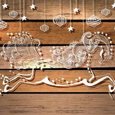 2014, decoration, horse, graphics, year, Christmas
