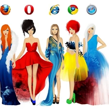 Womens, Browsers, watercolor, Fashion and Style, Colorful Dresses, Icons