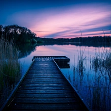 lake, England, morning, dawn, Platform, Wiltshire