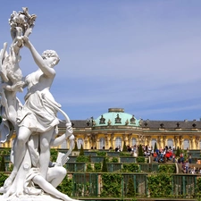 sculpture, Sonssouci, Potsdam, palace