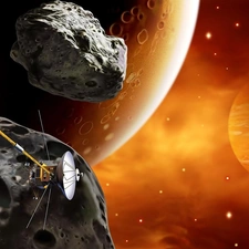 asteroids, Universe, satellite, fantasy, comet, Planets