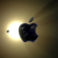 sun, Planet, Apple, Universe, logo