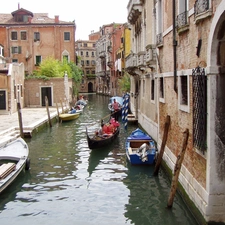 Italy, water, Town, Venice