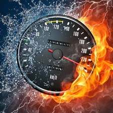 3D, speedometer, VMax, abstraction