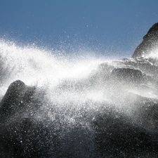 Waves, rocks, sea