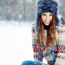 winter, Women, model