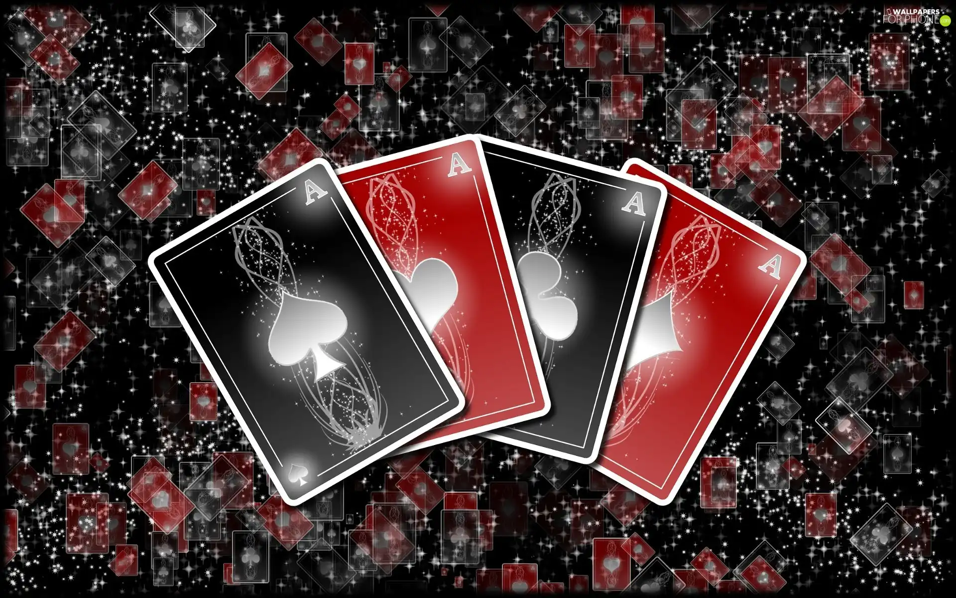 aces, Cards, four