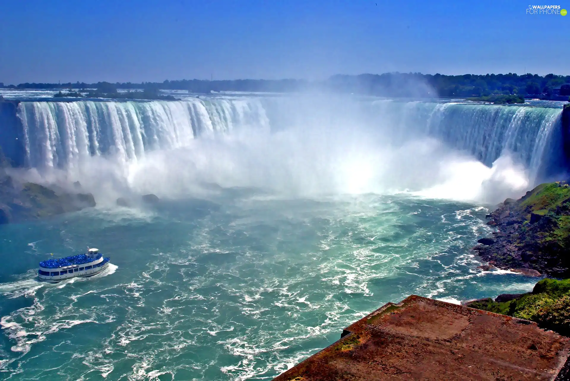 agitated, water, Niagara Falls, Tours, waterfall
