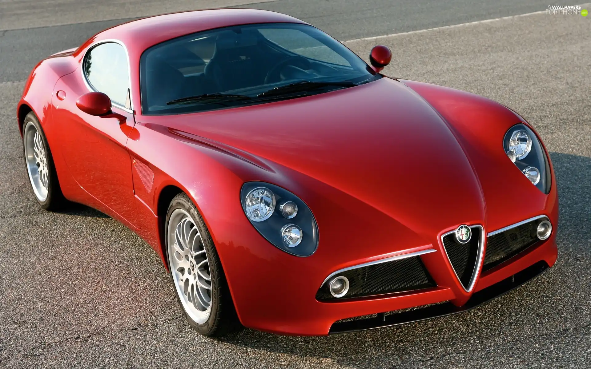 Mask, red hot, Alfa Romeo 8C
