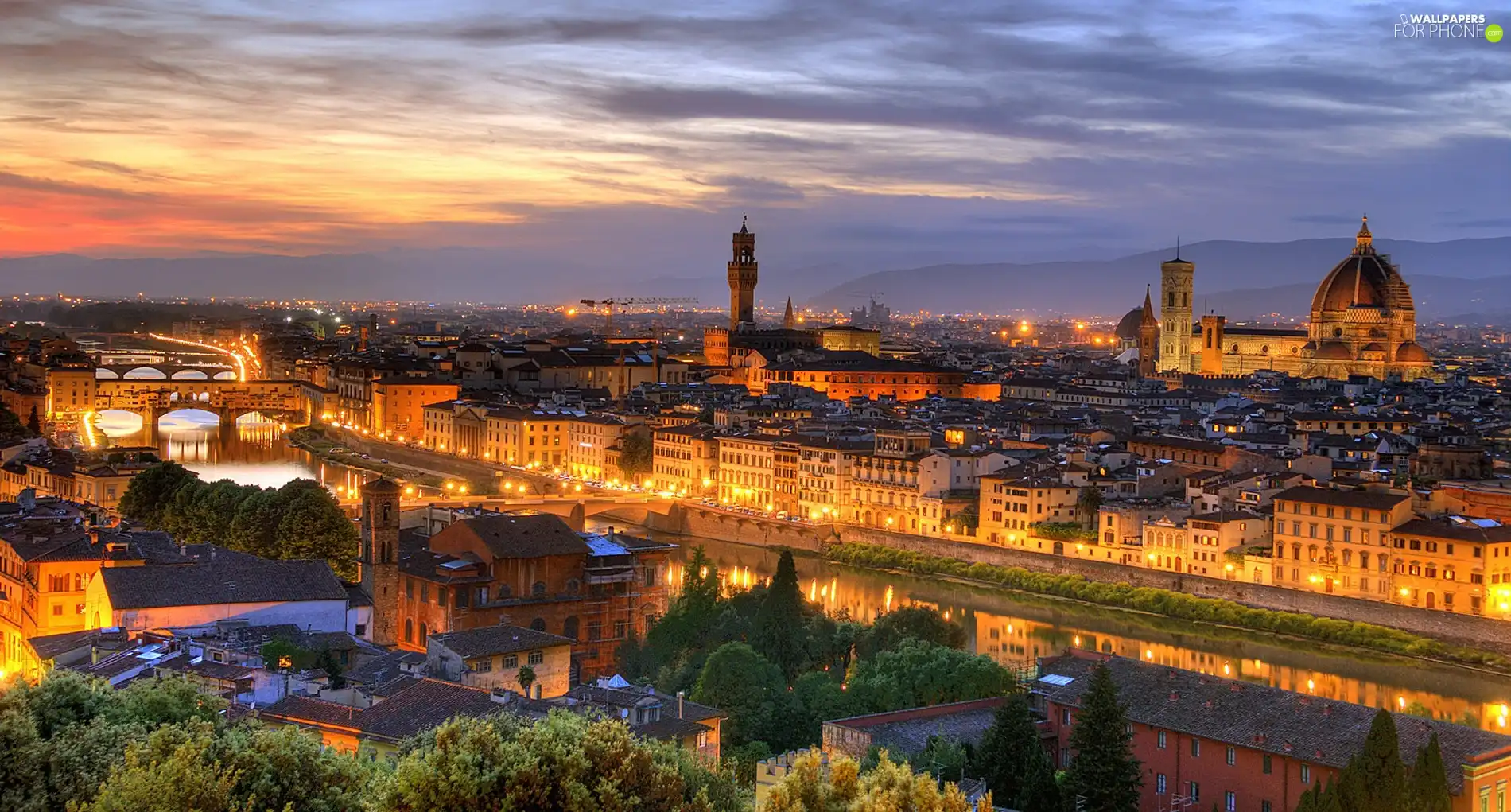 Italy, River, Arno, Florence