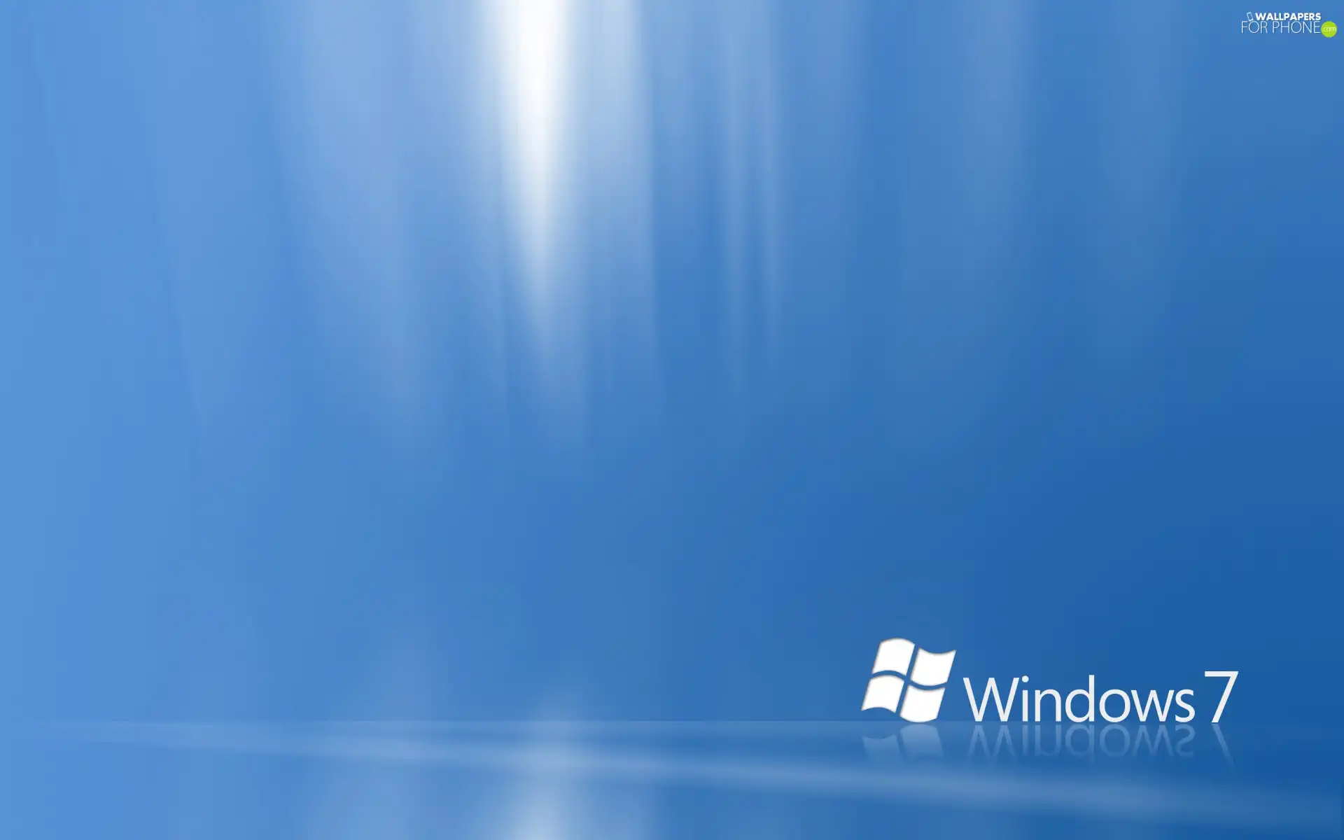 Windows 7, The luminous, background, Blue
