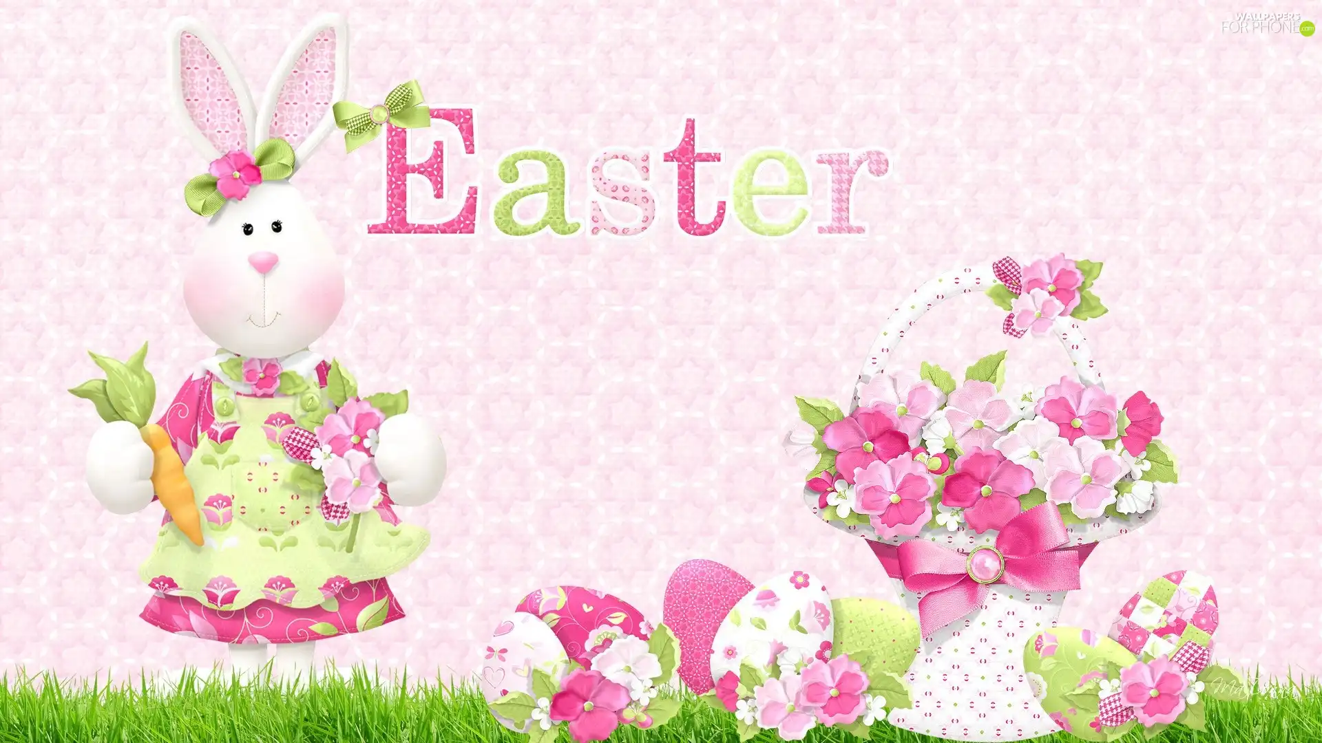 Easter, eggs, basket, color