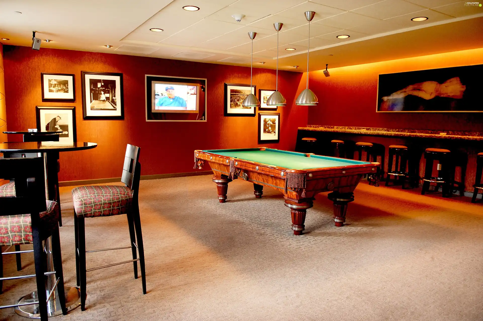 billiards, inside, room