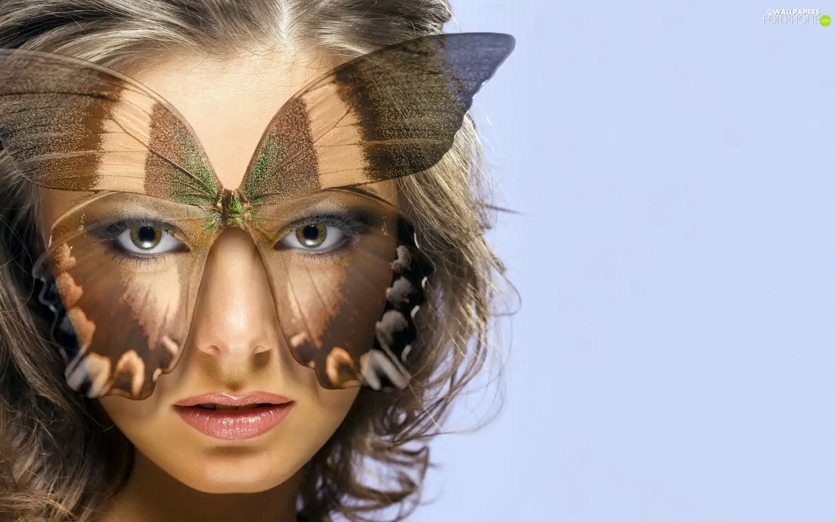 butterfly, Women, face