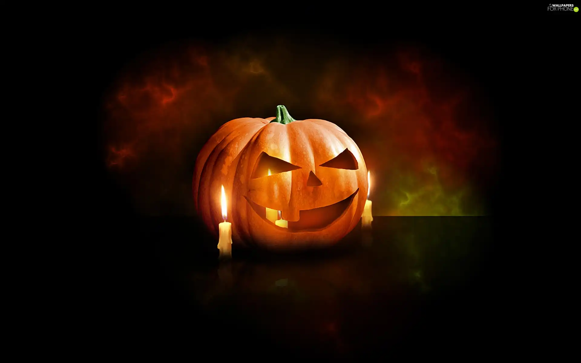 Candle, halloween, pumpkin