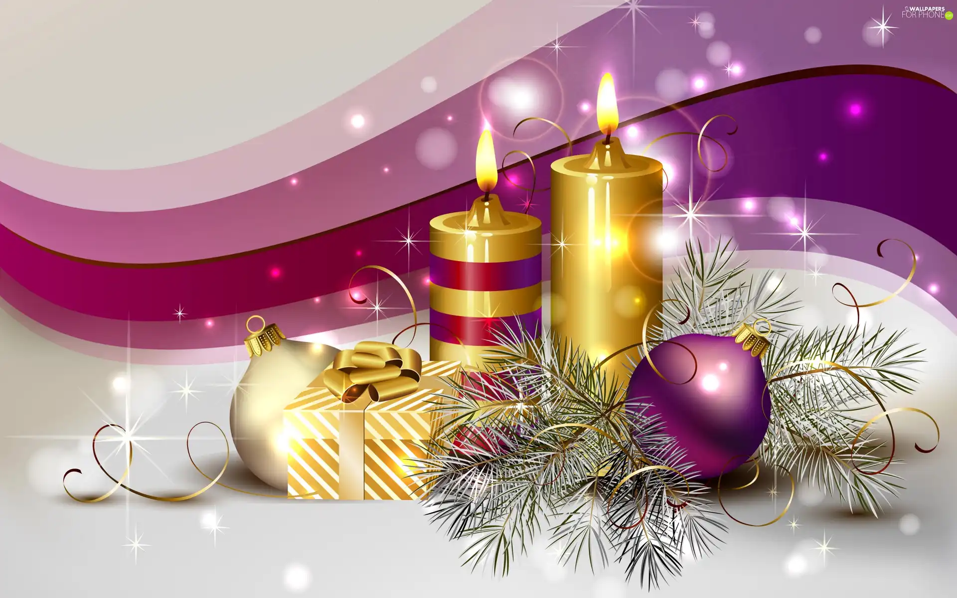 Christmas, Christmas, baubles, ornamentation, decoration, Candles, twig