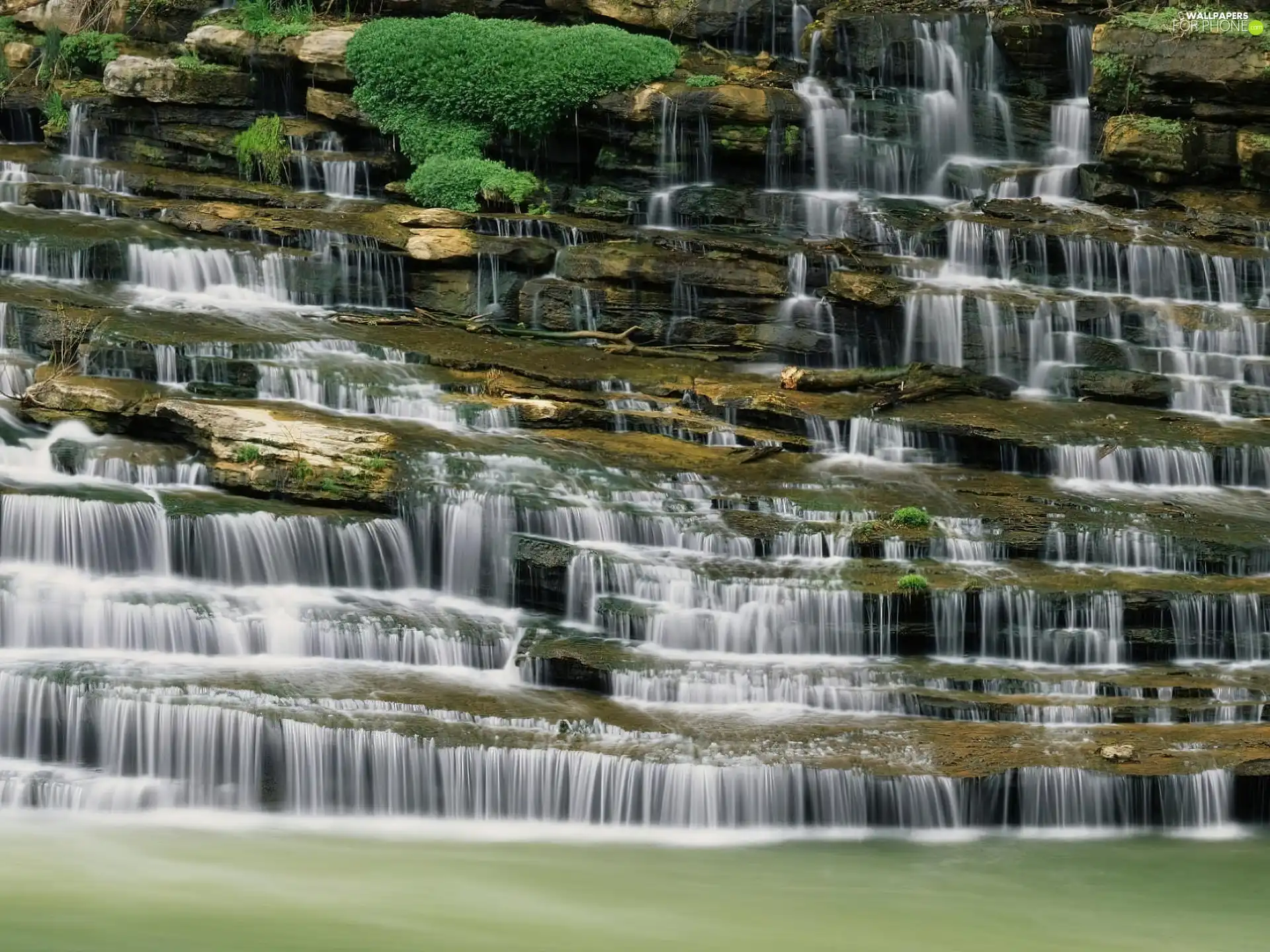 waterfall, cascade