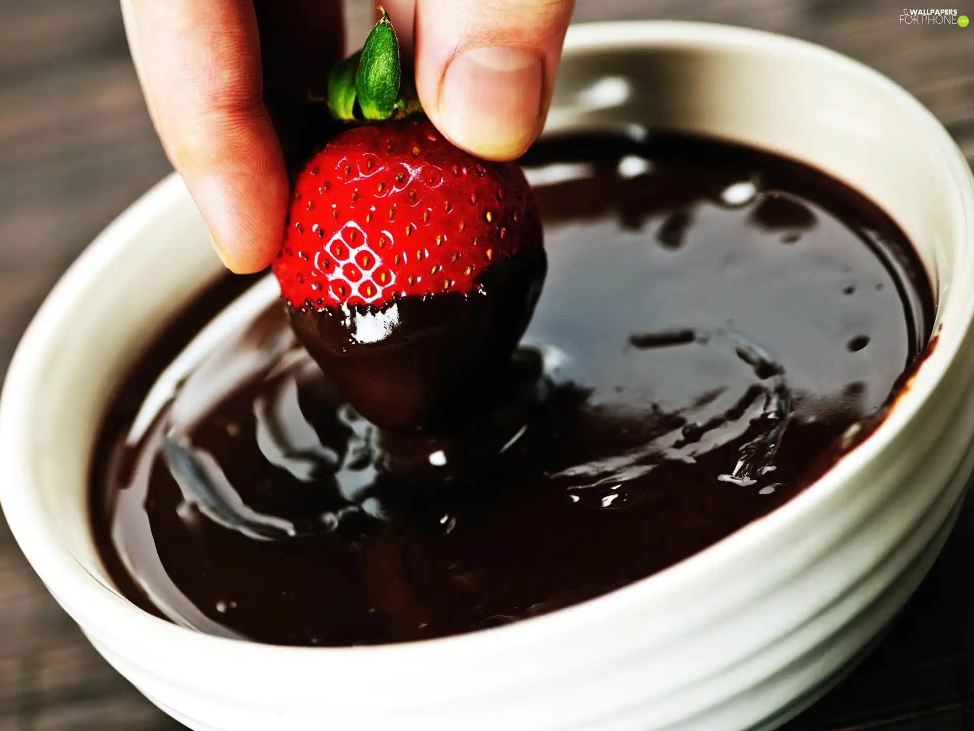 chocolate, Strawberry, cup