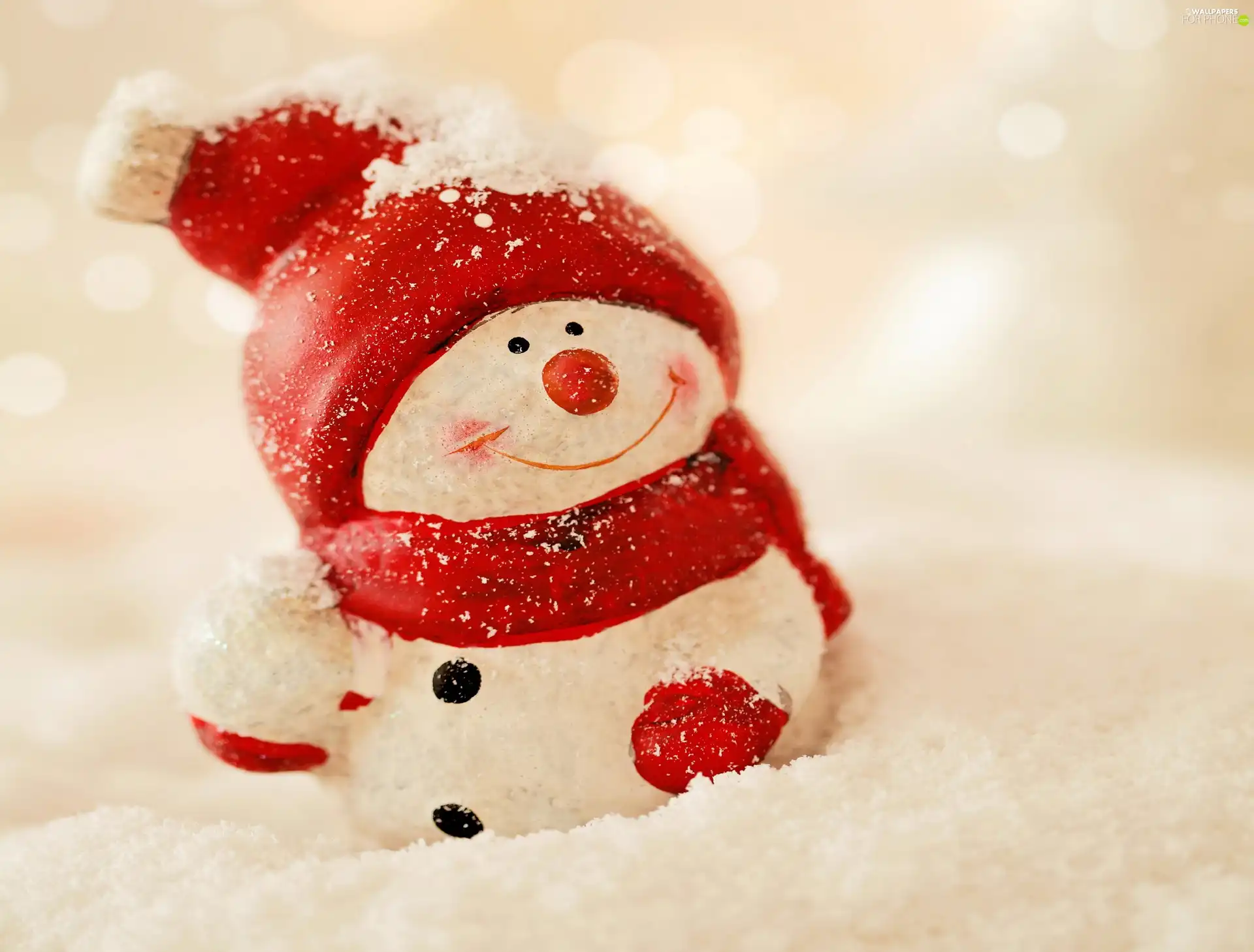 Snowman, Scarf, Christmas, Hat