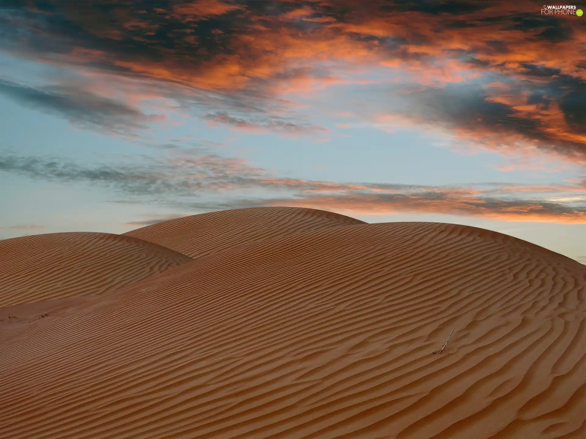 Desert, hot, clouds, Dunes