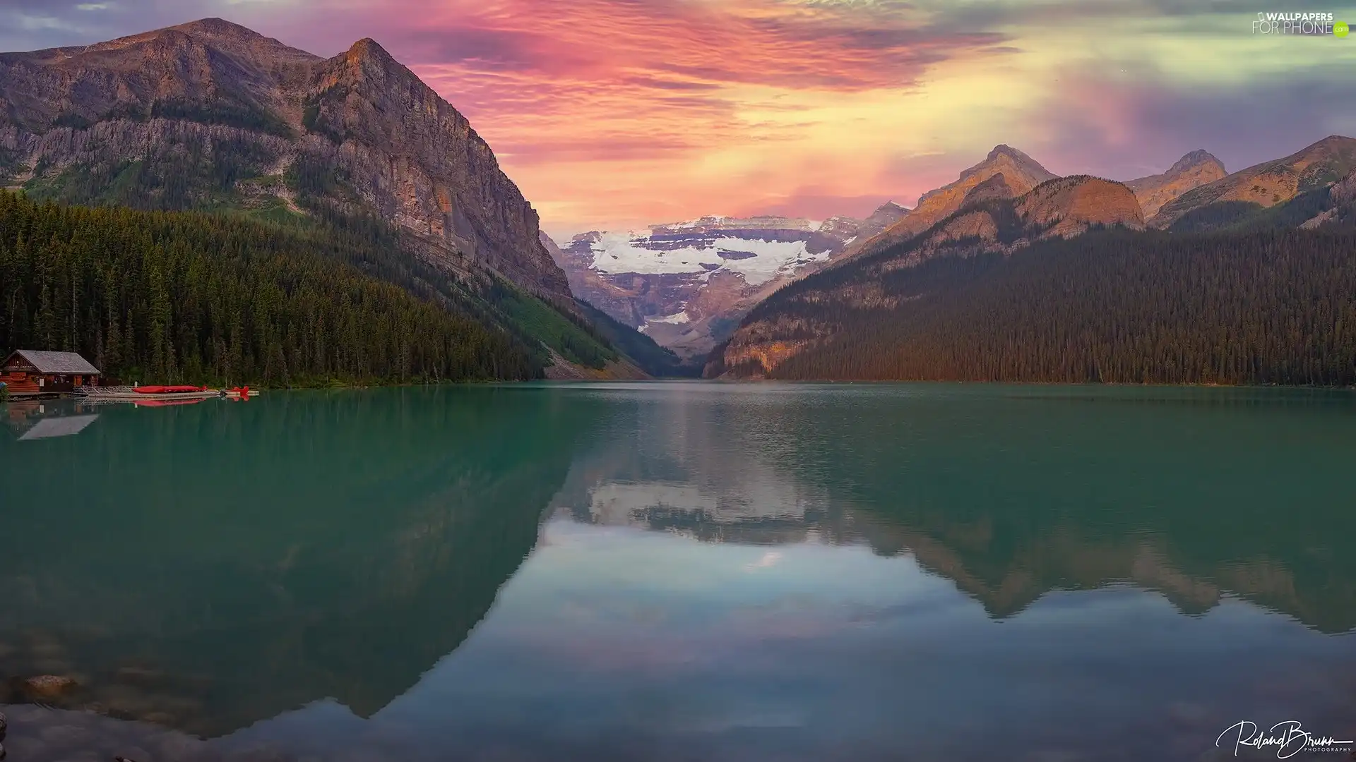 Sky, lake, Canada, Lake Louise, Alberta, color, Mountains, Banff National Park