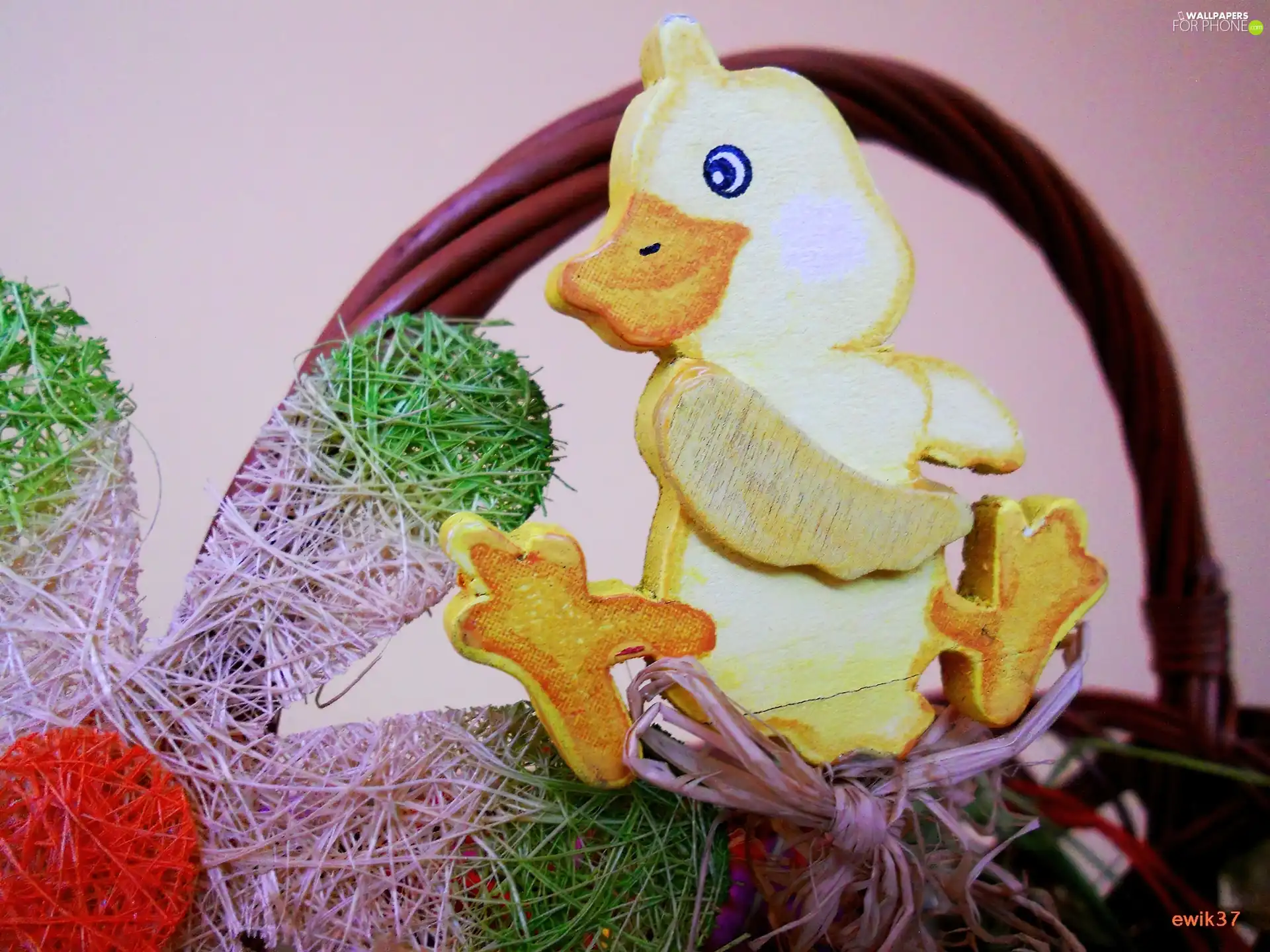 Ducky, decoration, Colourfull Flowers