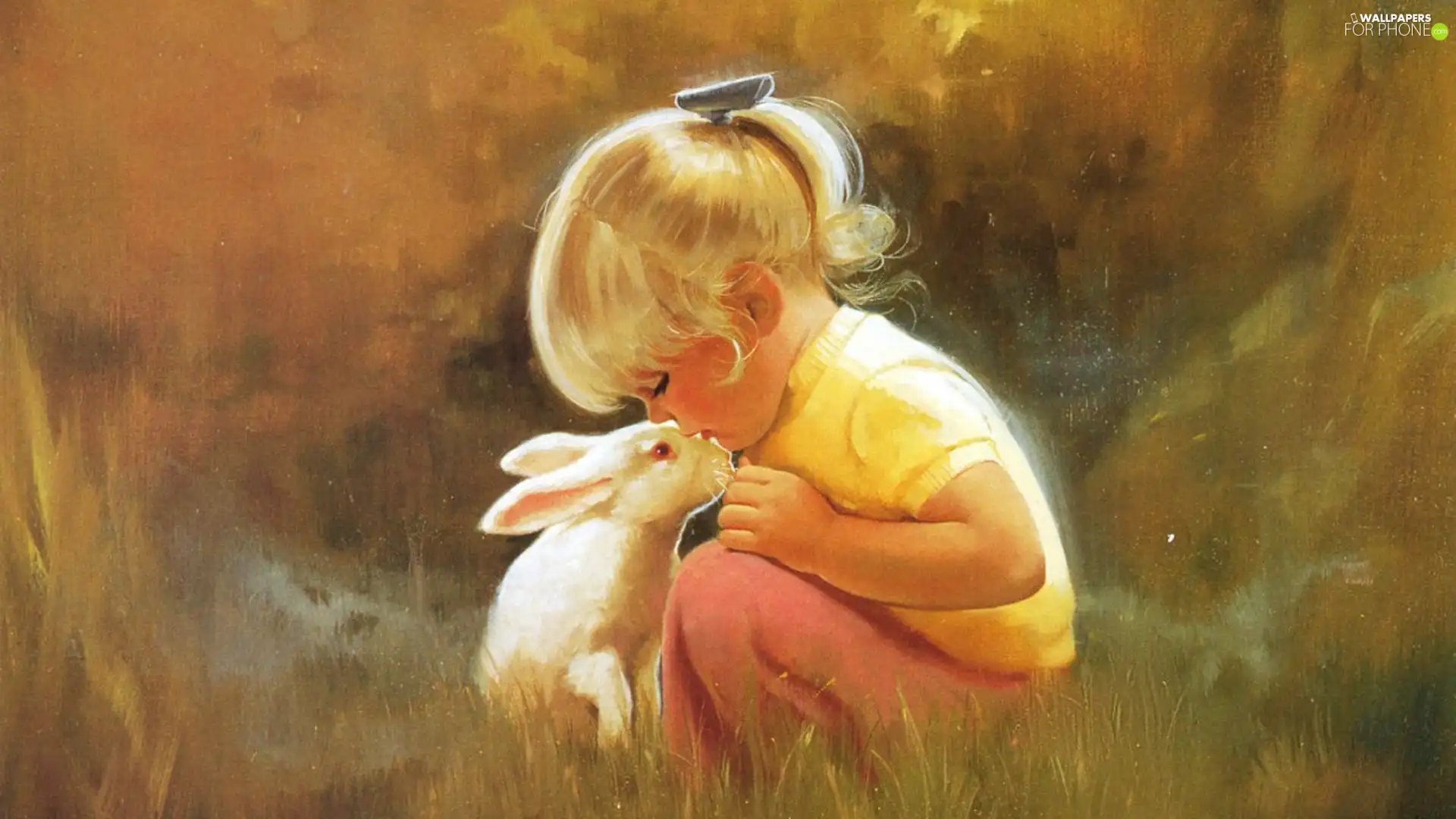 girl, copy, Donald Zolan, Rabbit