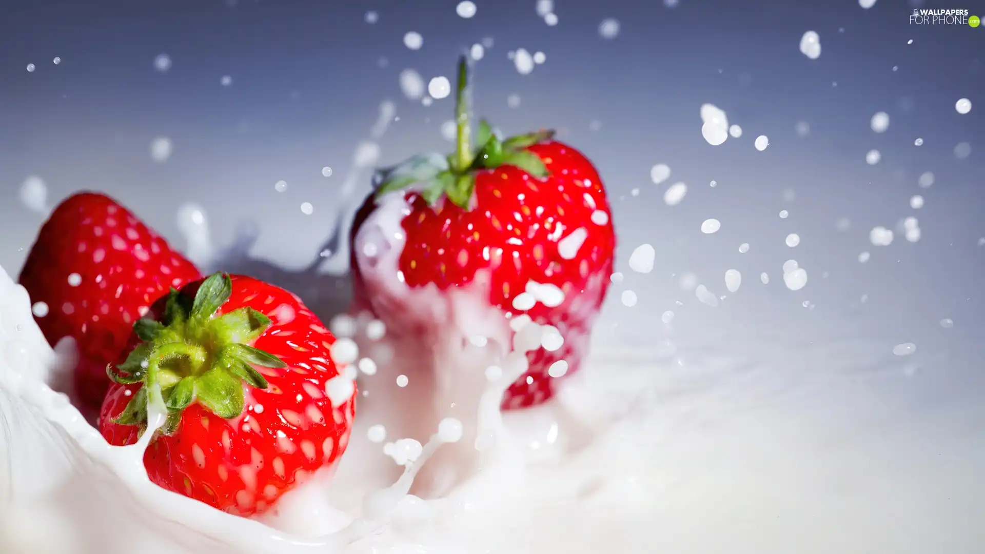 strawberries, cream