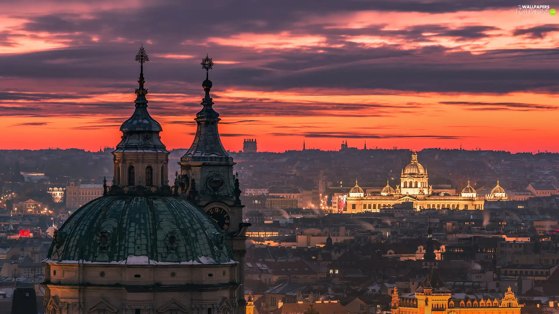 Prague, Great Sunsets, Czech Republic, chair