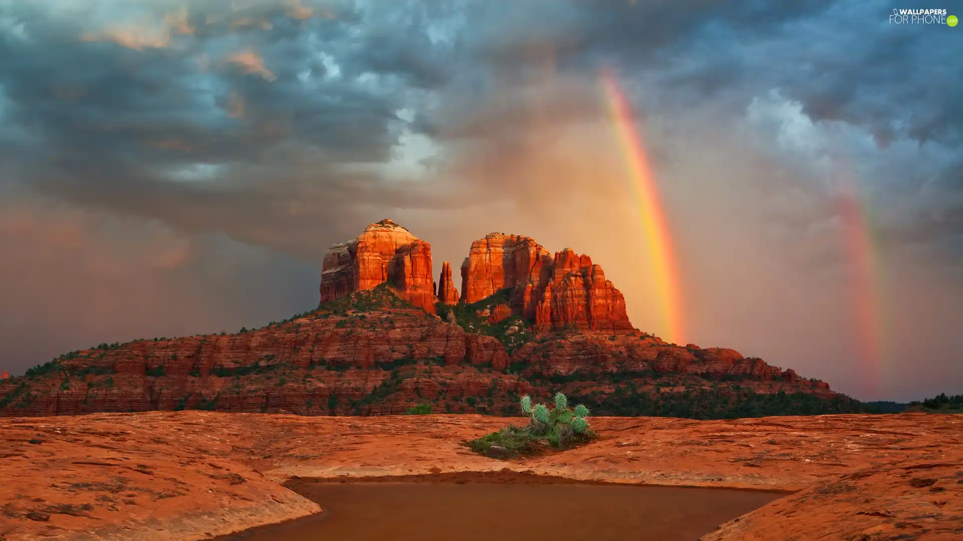 Great Rainbows, Mountains, Desert