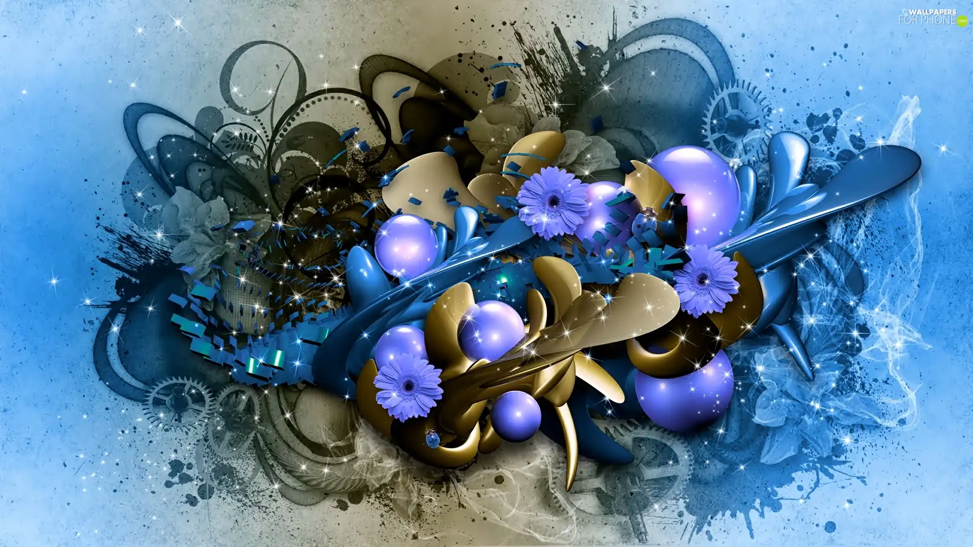 Flowers, graphics, abstraction