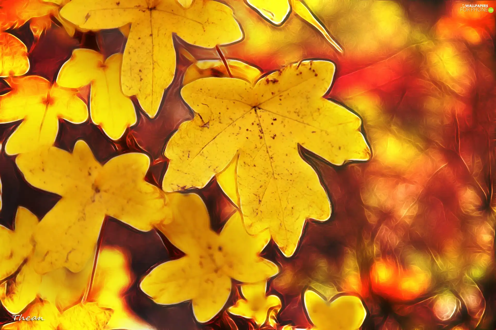 Fractalius, Yellow, Leaf