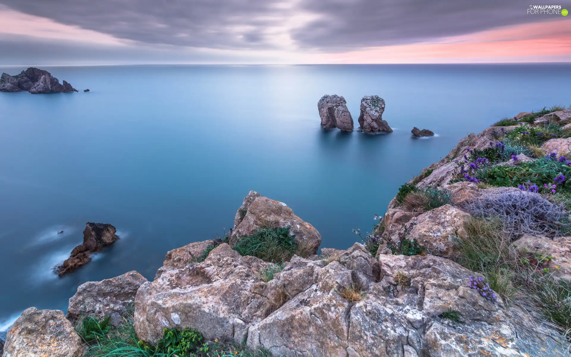 Brittany, France, Coast, rocks, sea