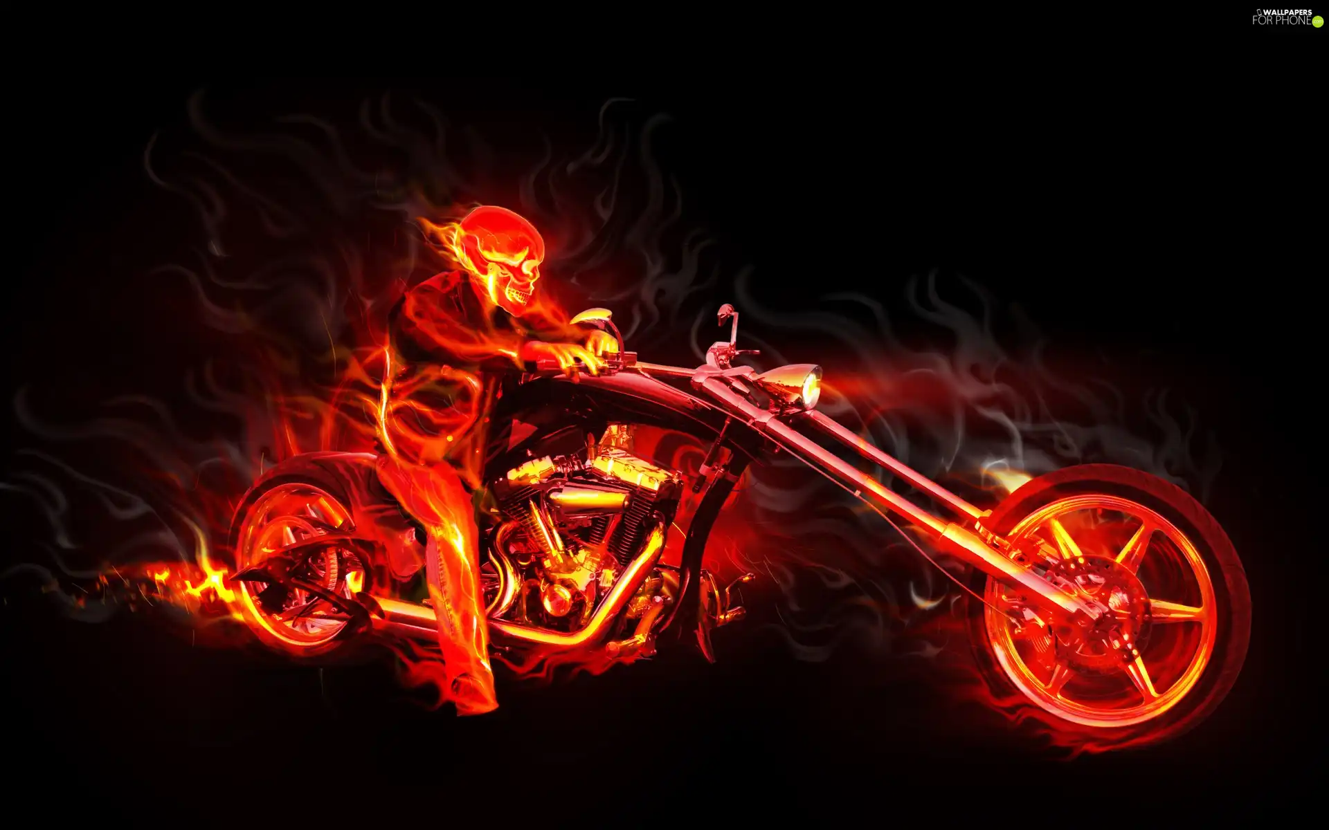 Fractalius, blazing, Ghost Rider