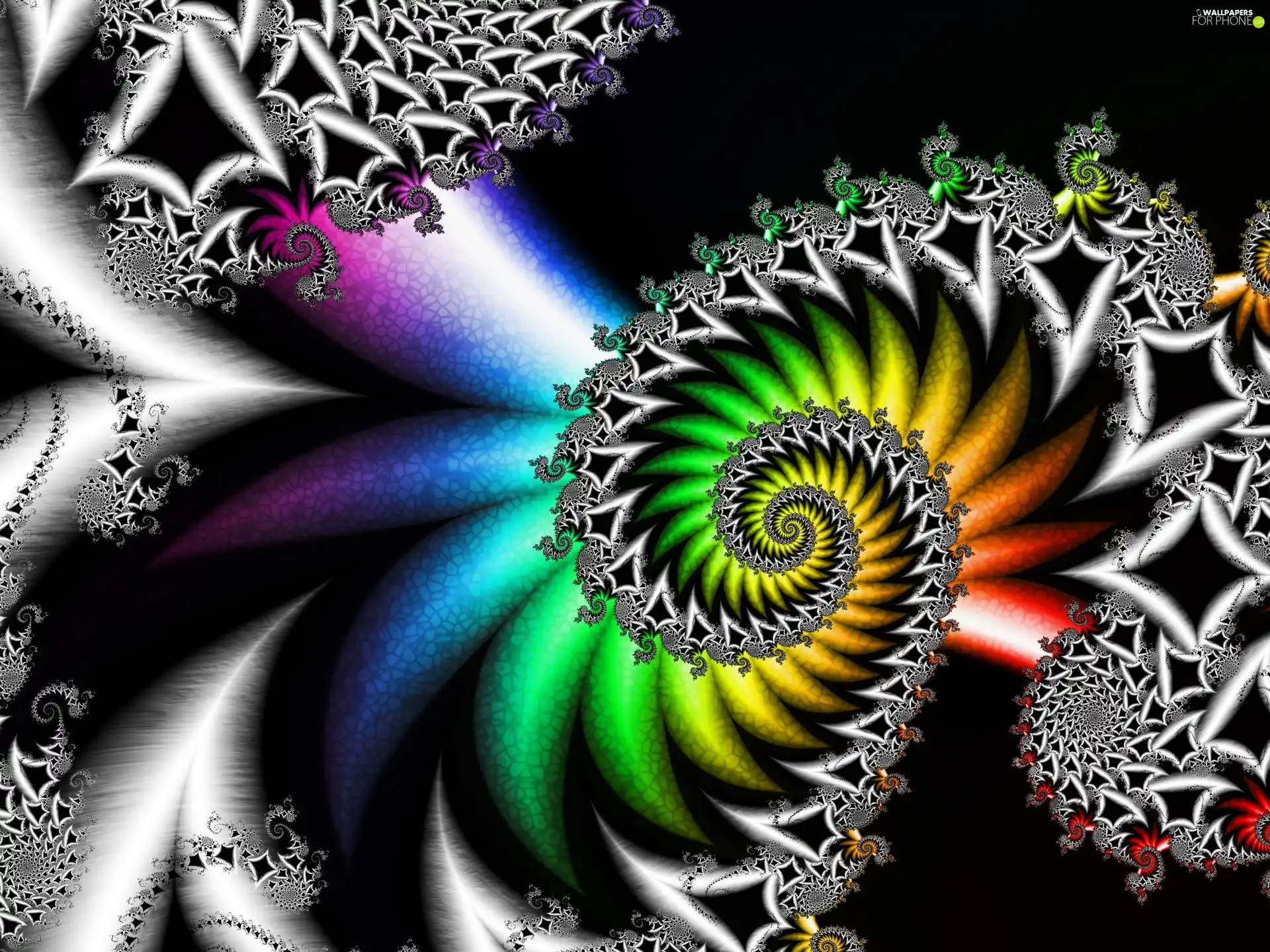 Coloured, Fraktal, graphics, spiral