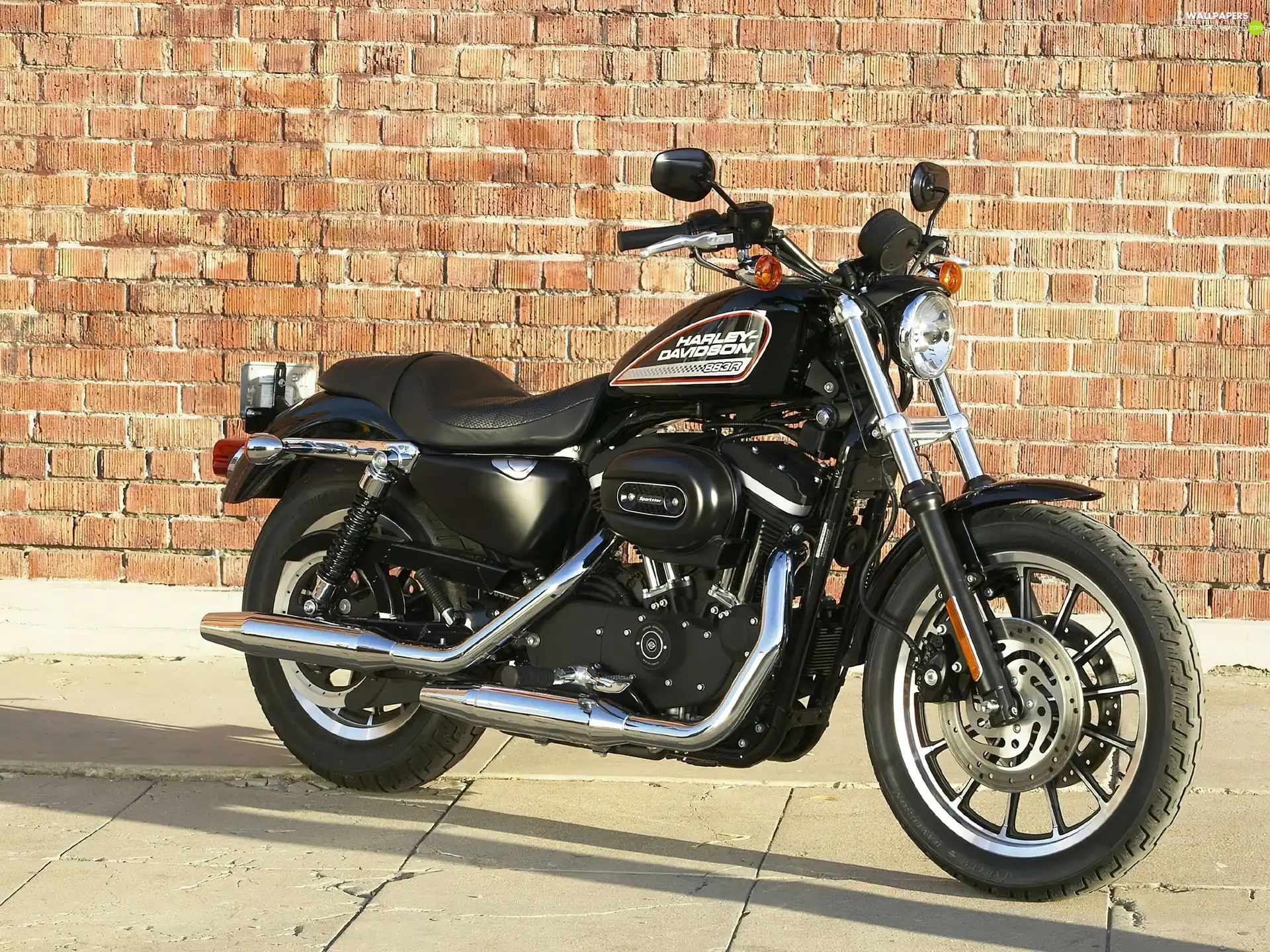 Black, Harley Davidson Sportster XL883