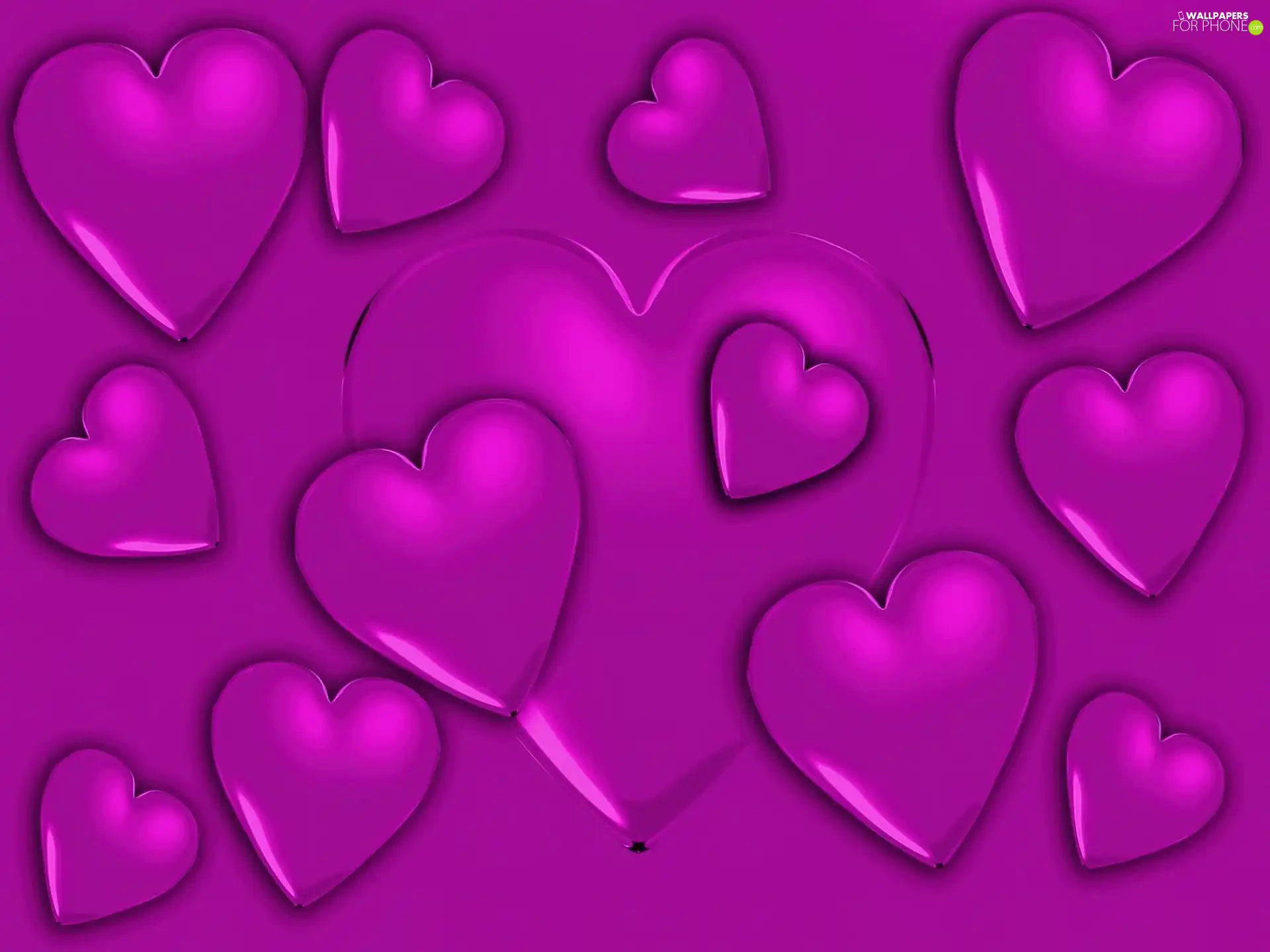 purple, hearts
