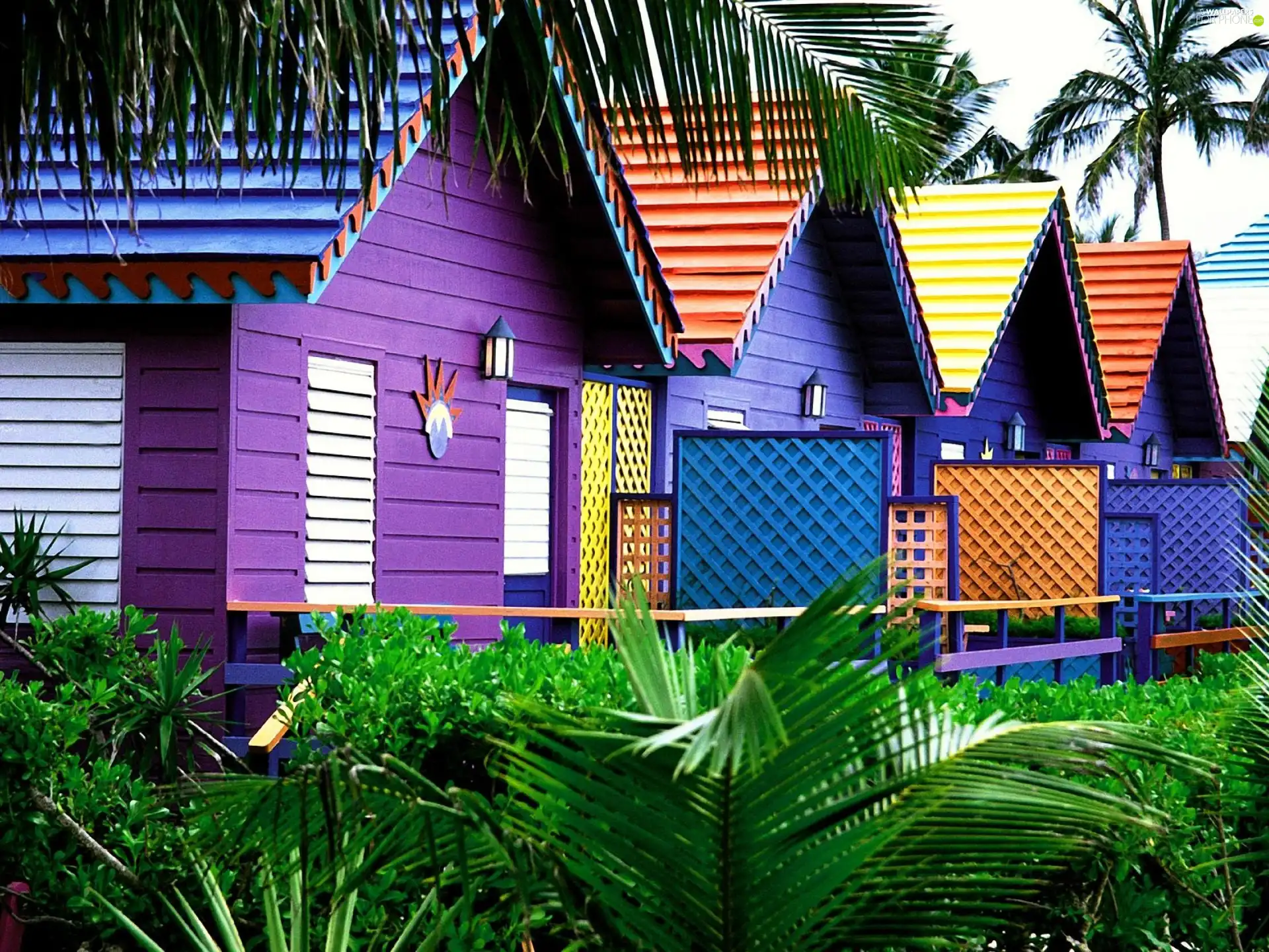 Houses, Maldives, color