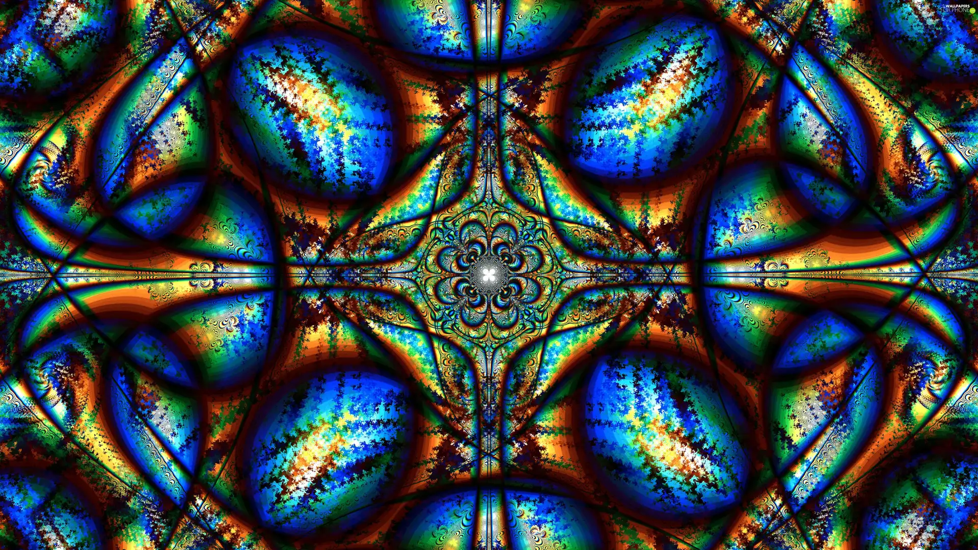 Kaleidoscope, Fraktal, multicolored