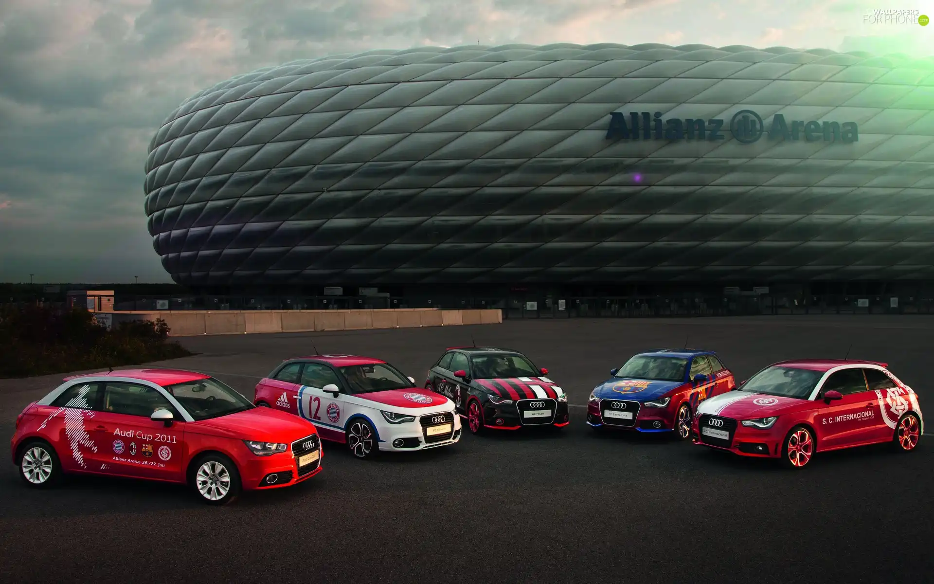 Munich, Stadium, cars, Audi, Germany, Allianz Arena
