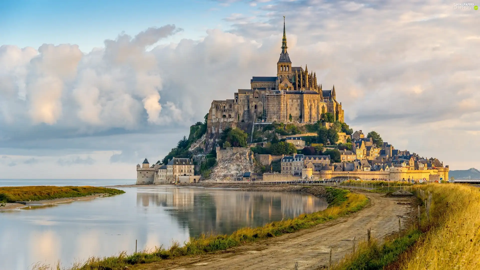 Normandy, Castle, Saint, Michel, Mont