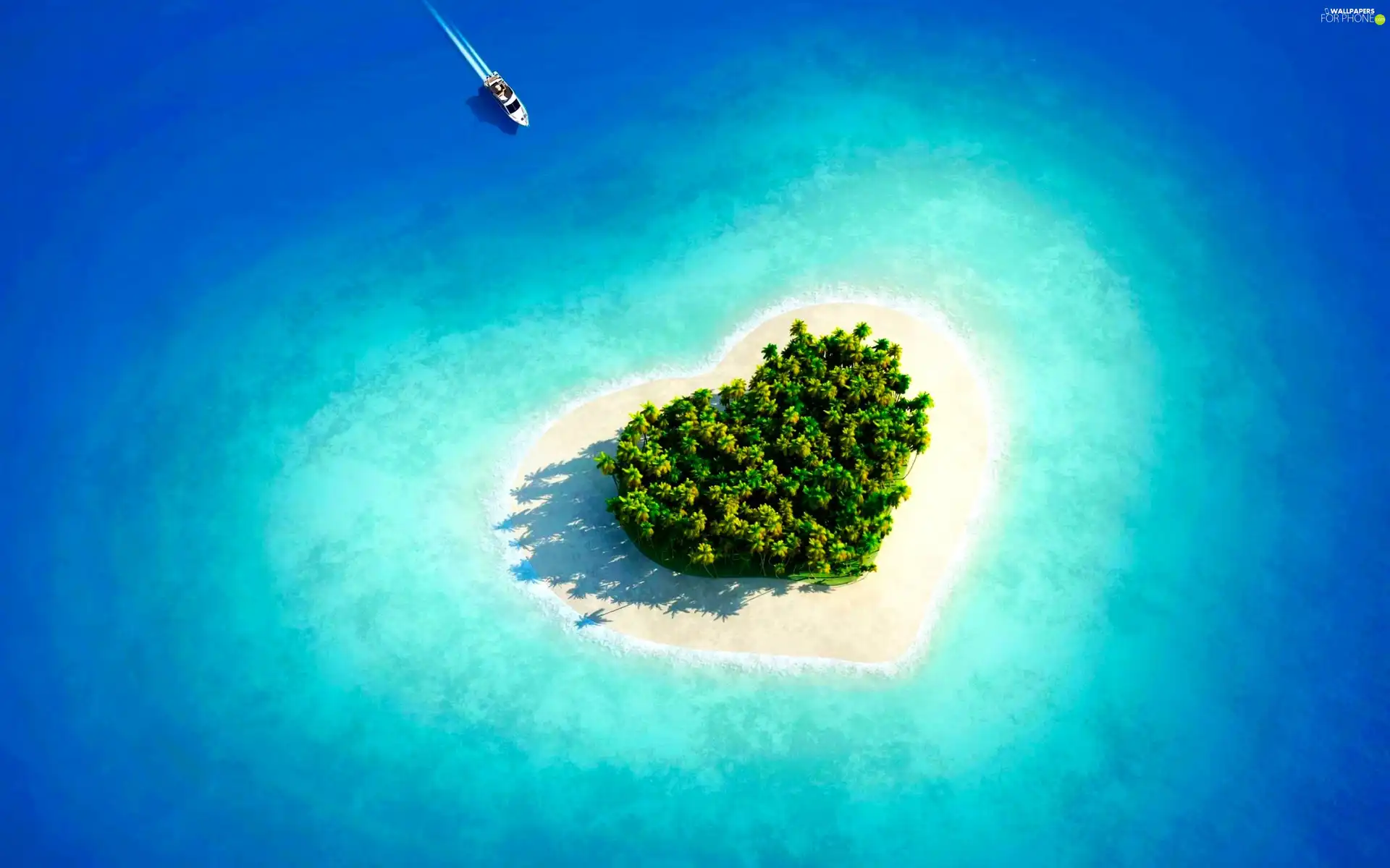 Ocean, Island, Heart