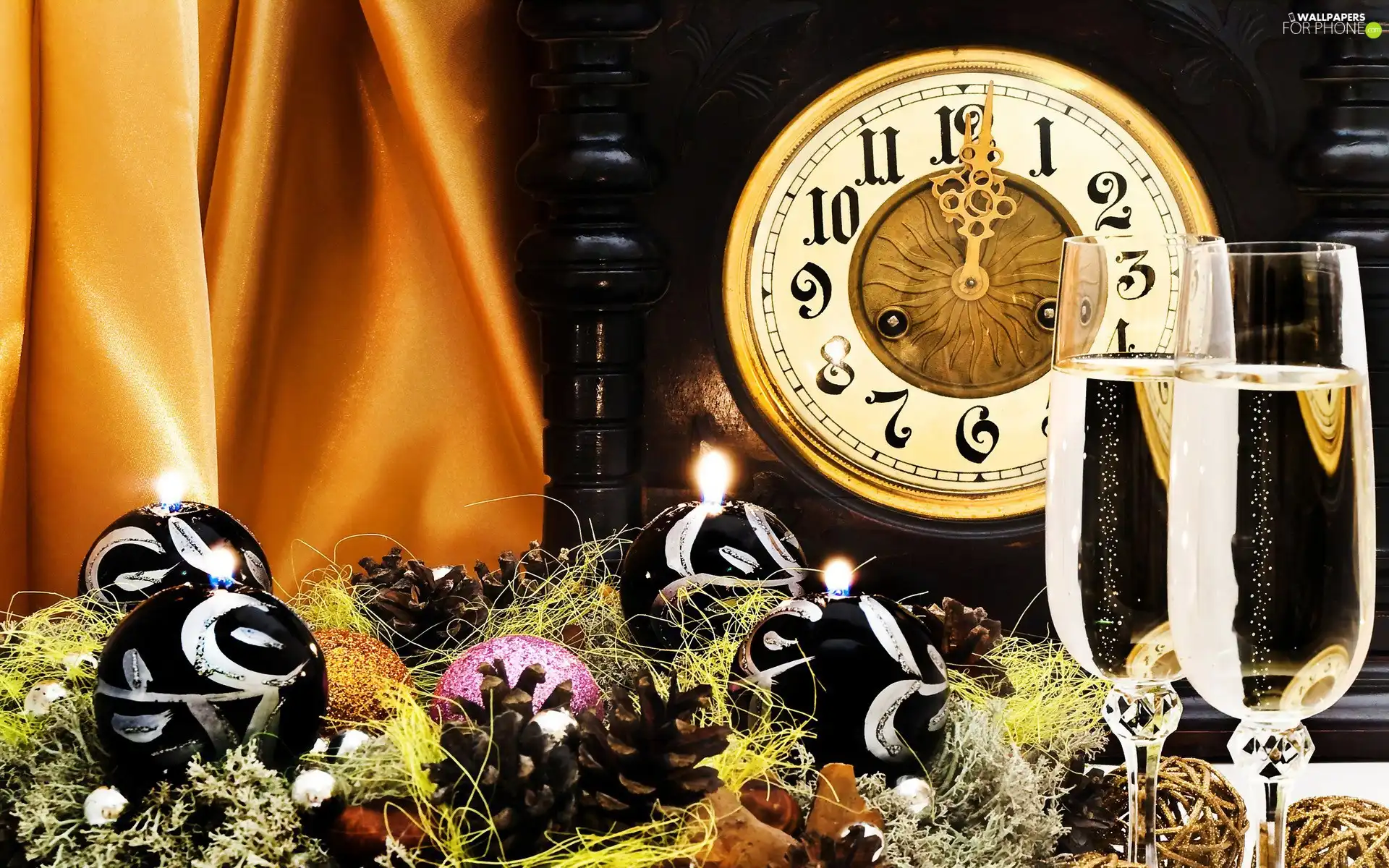 ornamentation, Clock, New Year
